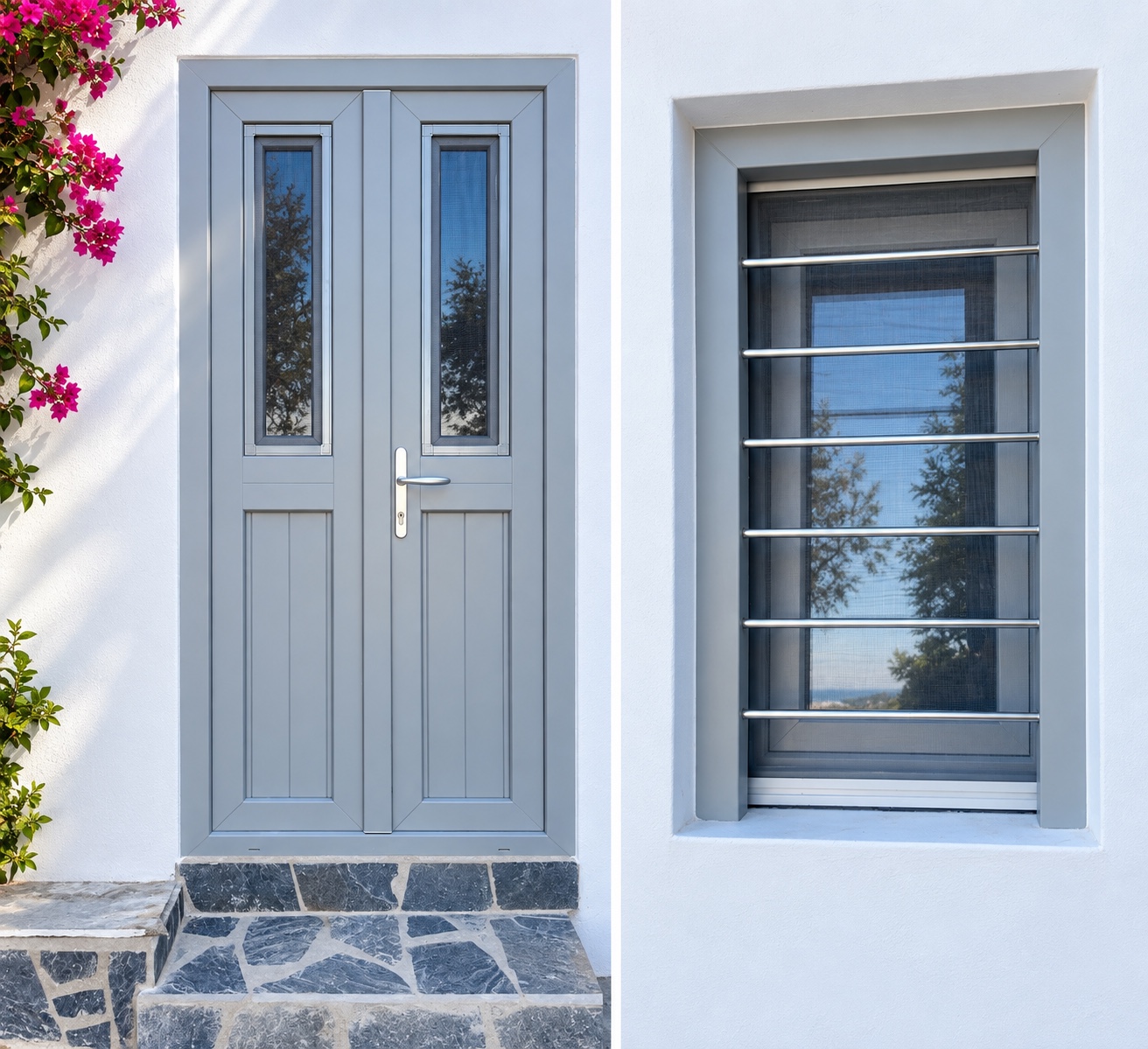 Ενιαία απόχρωση Achatgrau στην κυκλαδίτικη όψη