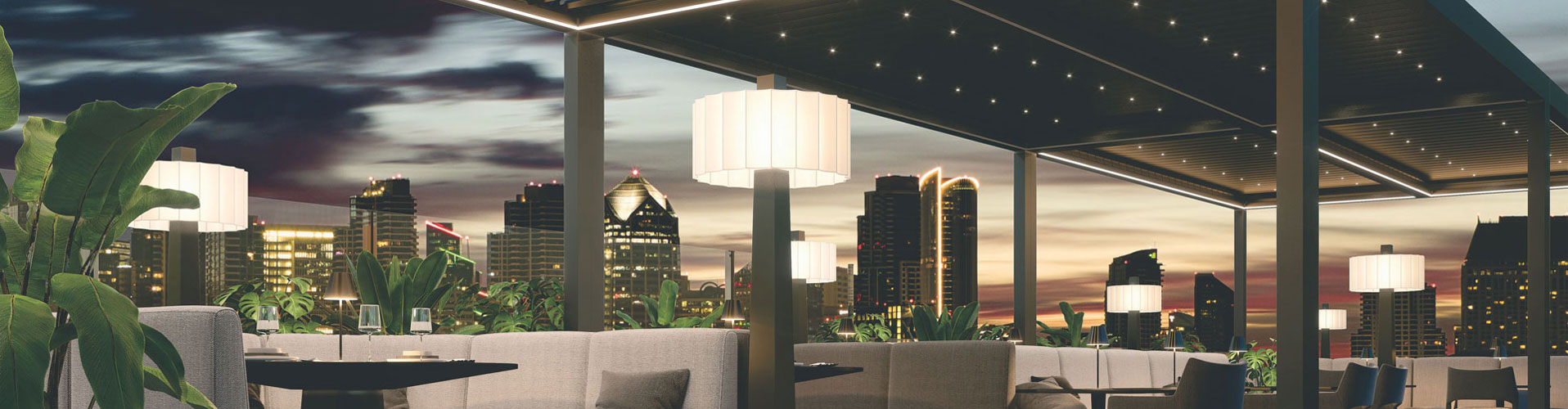 Freedom bioclimatic pergola ALUMINCO